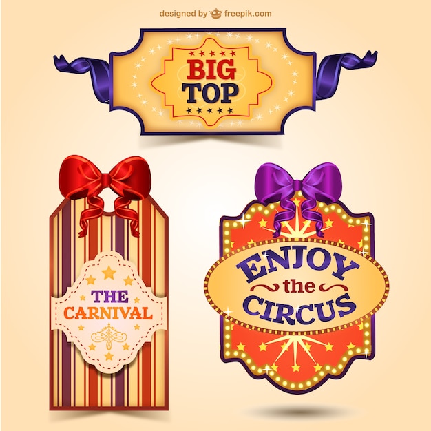 Free vector carnival and circus