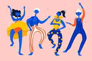 Free vector carnival dancers collection