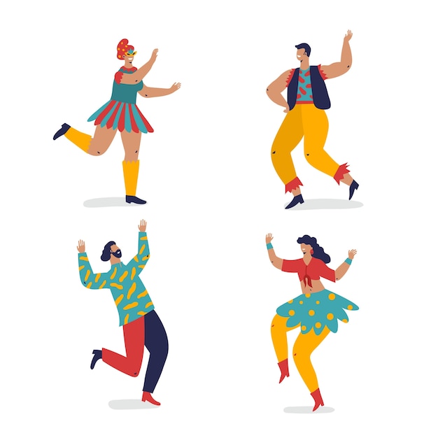 Free vector carnival dancers collection