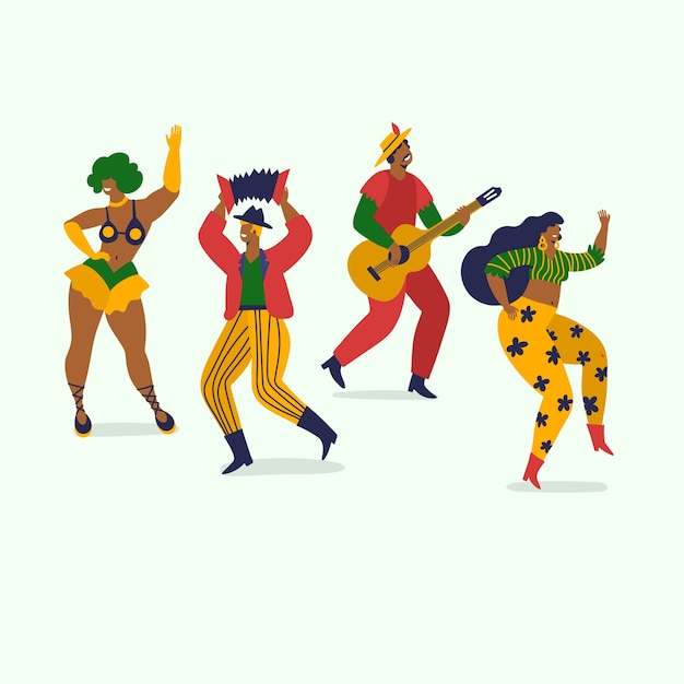 Free vector carnival dancers collection