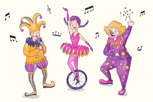 Free vector carnival dancers collection