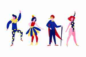 Free vector carnival dancers collection