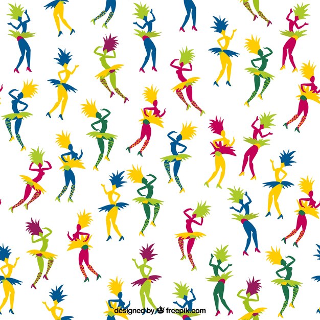 Carnival dancers pattern