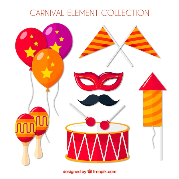 Коллекция элементов карнавала