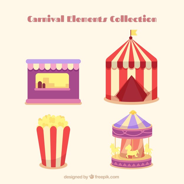 手描きカーニバル要素コレクション