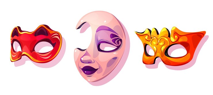 Free Vector carnival face mask for traditional festival