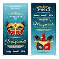 Free vector carnival invitation vertical banners