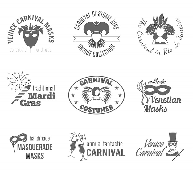 Free vector carnival label set