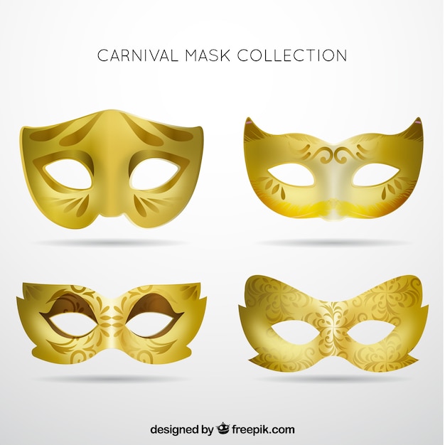 Collezione di maschere di carnevale