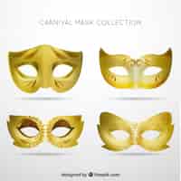Бесплатное векторное изображение Коллекция маски карнавала