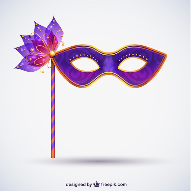 Карнавальная маска в фиолетовых тонах