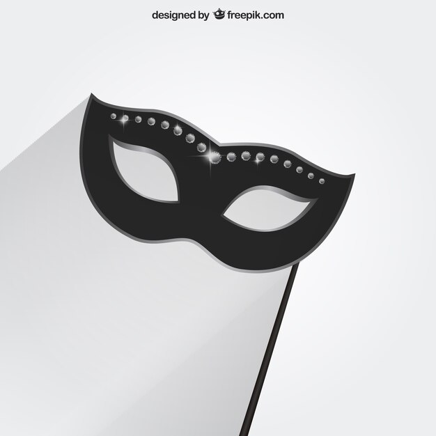 Carnival mask with diamonds