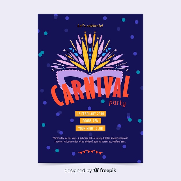 Carnival party flyer template
