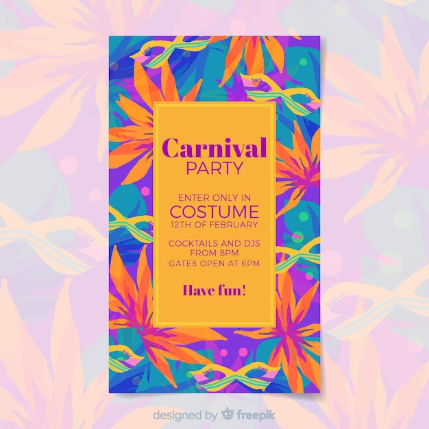 Carnival party flyer template