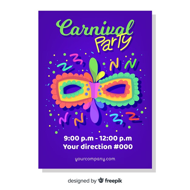 Carnival party flyer template