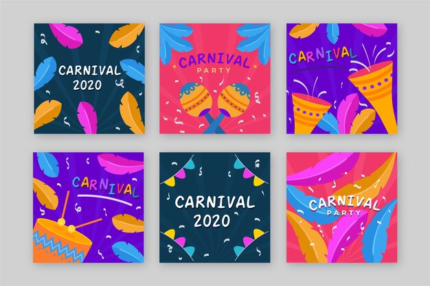 Коллекция карнавальных вечеринок в Instagram