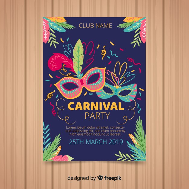 Carnival party poster tempalte