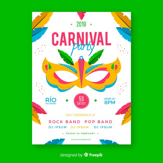 Carnival party poster template