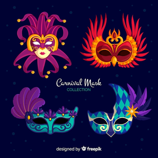 Carnival venetian mask collection