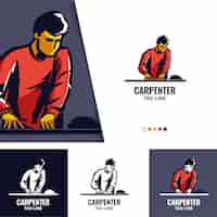 Free vector carpenter logo design template