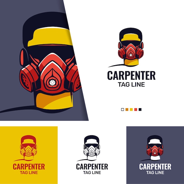 Carpenter logo design template