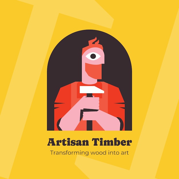 Carpenter logo template design