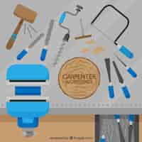 Free vector carpenter's workspace