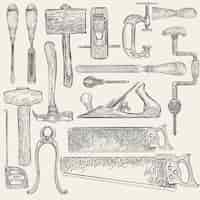 Free vector carpenter set