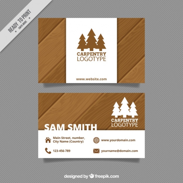 Free vector carpentry card