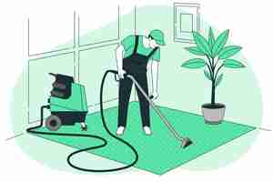 Free vector carpet cleaning concept illustration