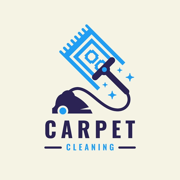 Free vector carpet cleaning logo design