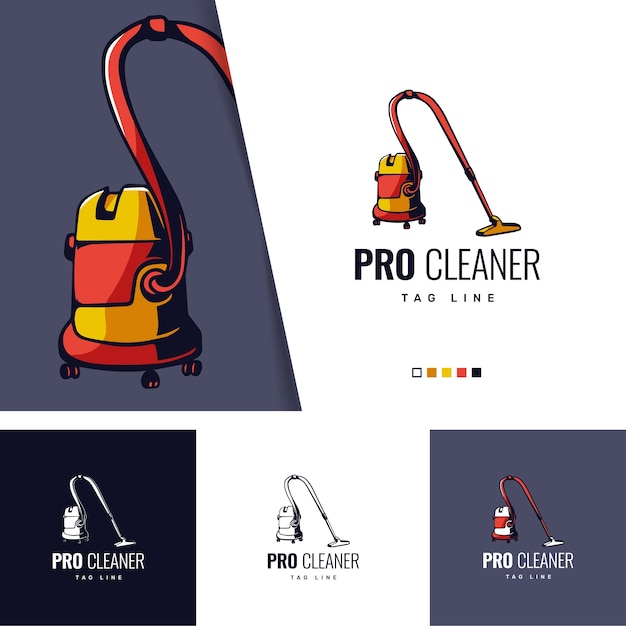 Vettore gratuito design del logo per la pulizia dei tappeti