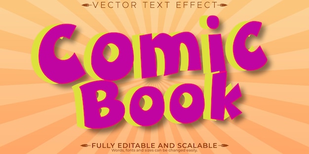 Free vector cartoon alien text effect editable scary and evil text style