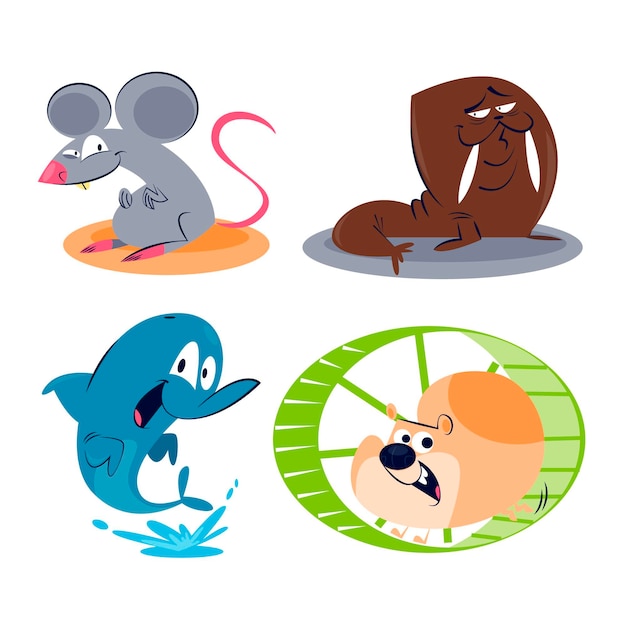 Free vector cartoon animals collection