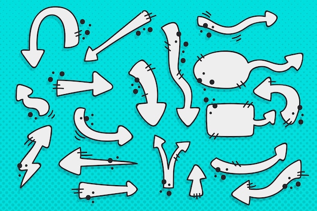 Free vector cartoon arrow collection