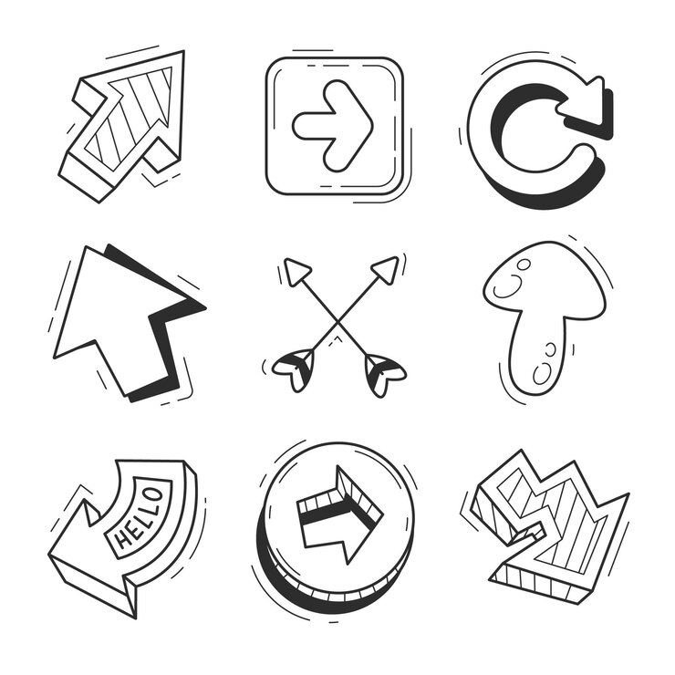 Free Vector cartoon arrow collection
