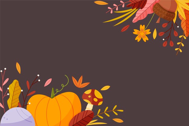 Cartoon autumn background