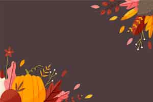 Free vector cartoon autumn background
