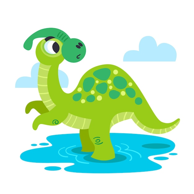 Cartoon baby dinosauro illustrato