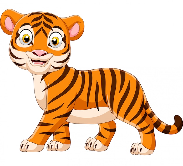 Download Free Cartoon Baby Tiger Isolated On White Background Premium Vector Use our free logo maker to create a logo and build your brand. Put your logo on business cards, promotional products, or your website for brand visibility.