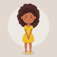 Free vector cartoon black girl illustration