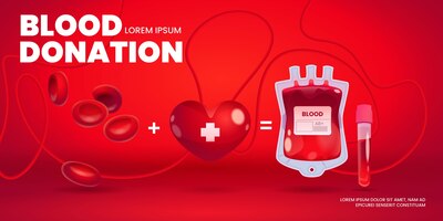 Free vector cartoon blood donation background