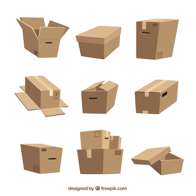 Free vector cartoon boxes