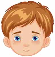 Free vector cartoon boy with neutral expression