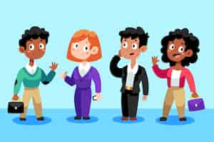 Free vector cartoon business people collection