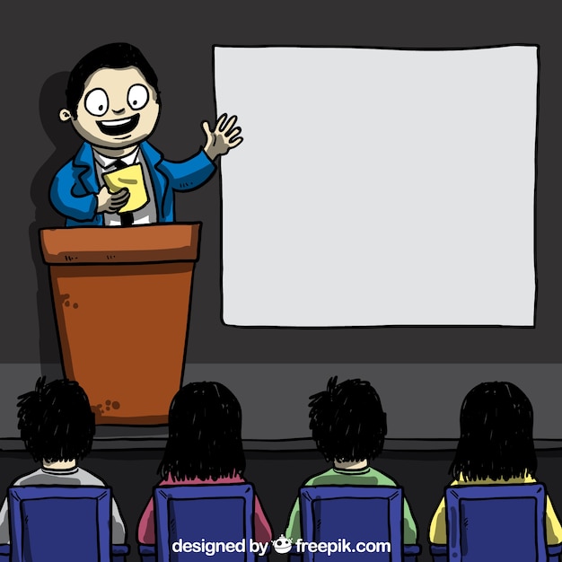 Free vector cartoon business presentation