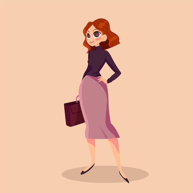 Cartoon businesswoman illustration