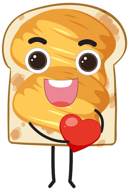 Vettore gratuito personaggio dei cartoni animati di pane