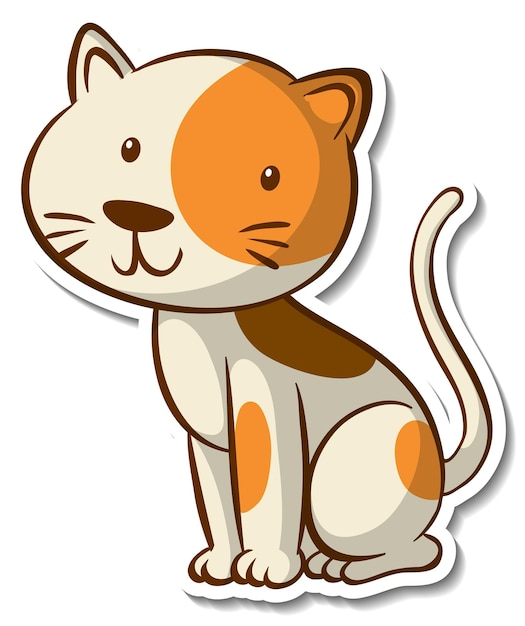 猫のステッカーの漫画のキャラクター