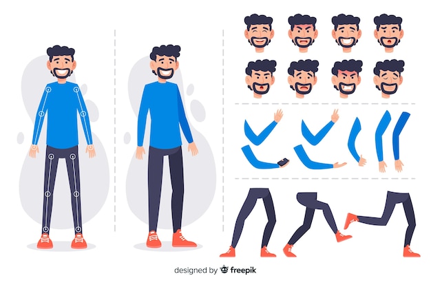 모션 디자인을위한 만화 캐릭터